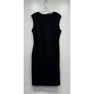 Pamela Dennis Private Client Group Black Dress Womens Size 14 Wool Blend Classy‎